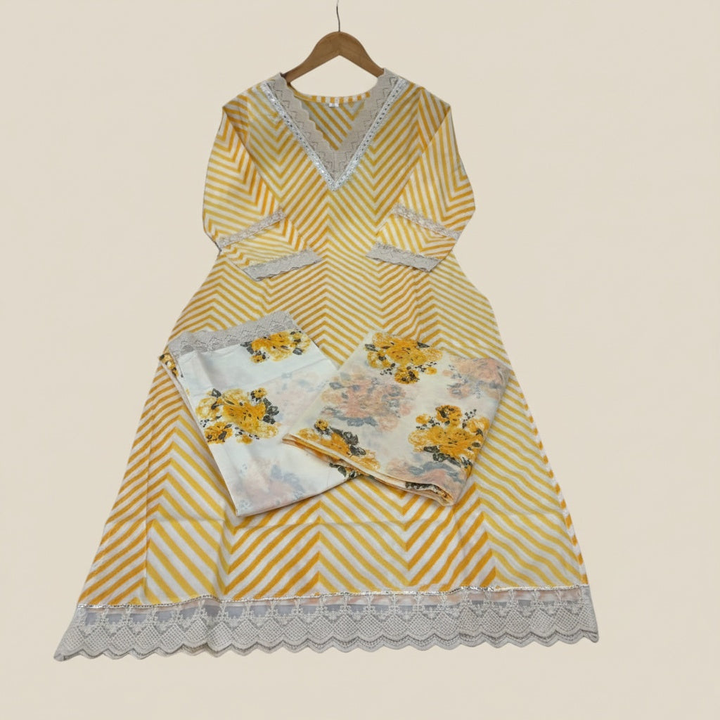 Kiara Cotton kurta Set with dupatta