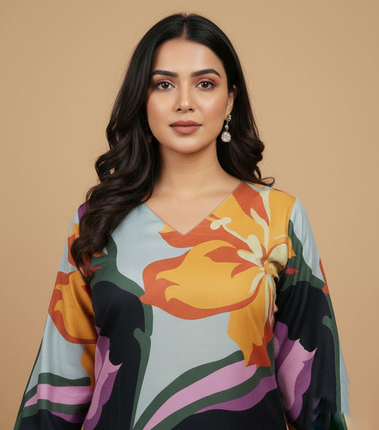 Crepe Silk Kurta Set