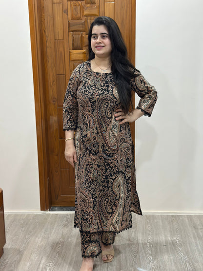 Gulmohar kalamkari cotton kurta & pant