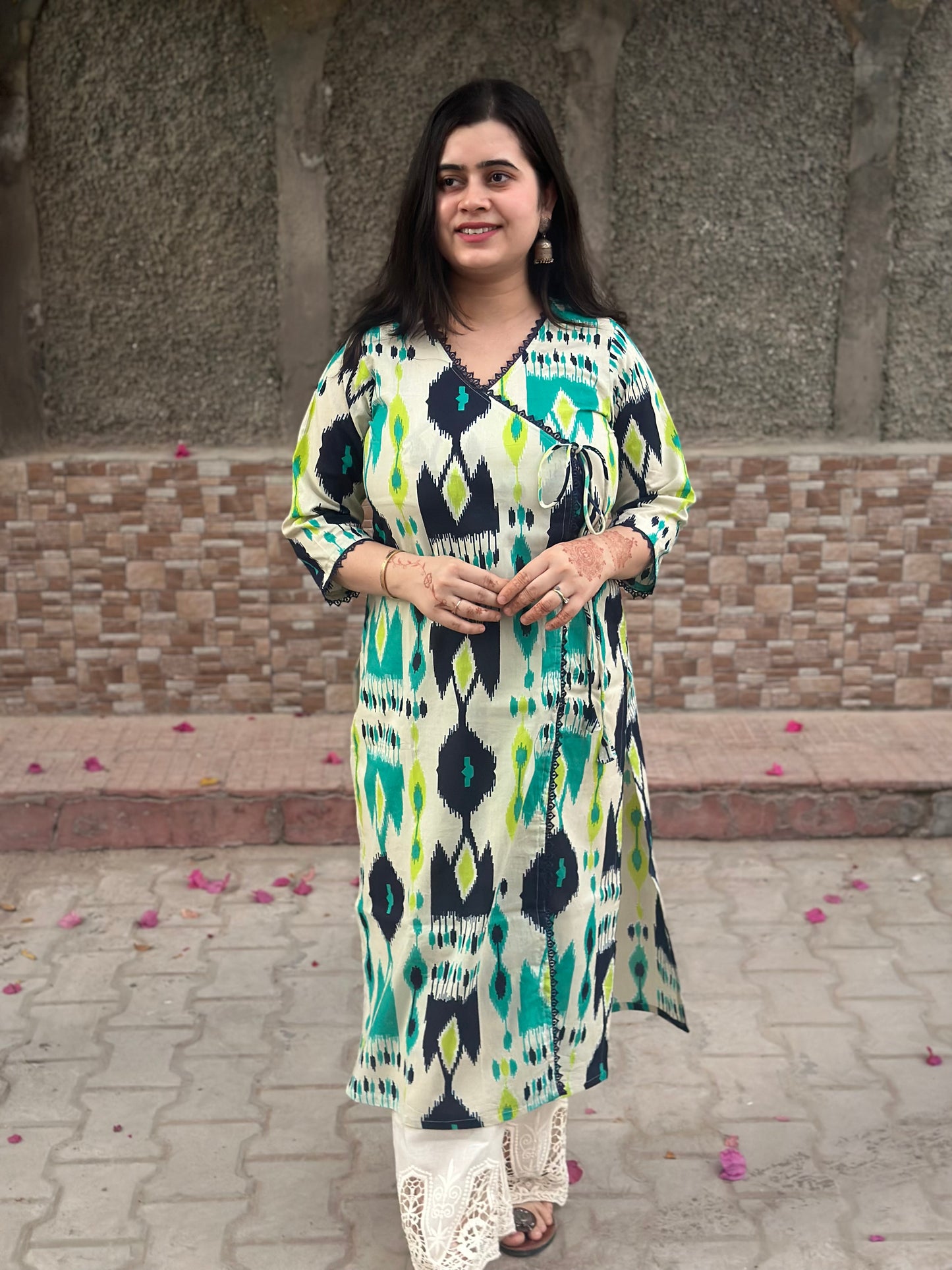 Airy Cotton Kurti for women ikkat