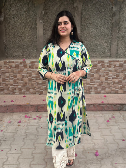 Airy Cotton Kurti for women ikkat