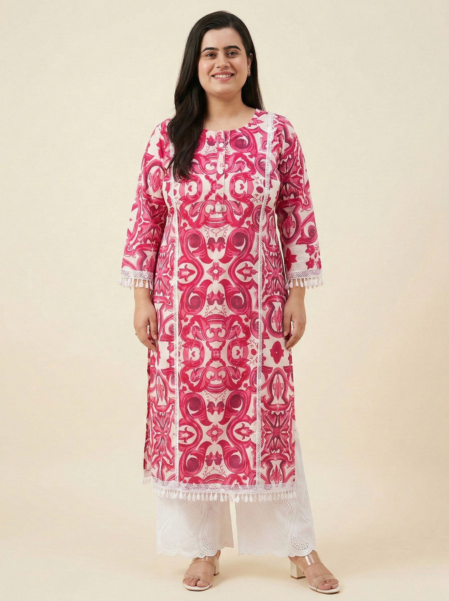 Airy Cotton kurti for women pink
