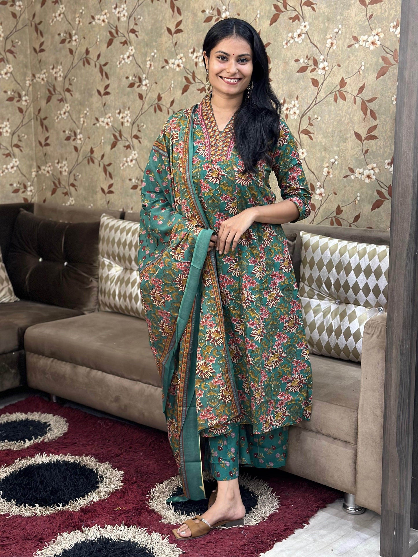 Bagru Print Cotton Suit - Vijay Laxmi