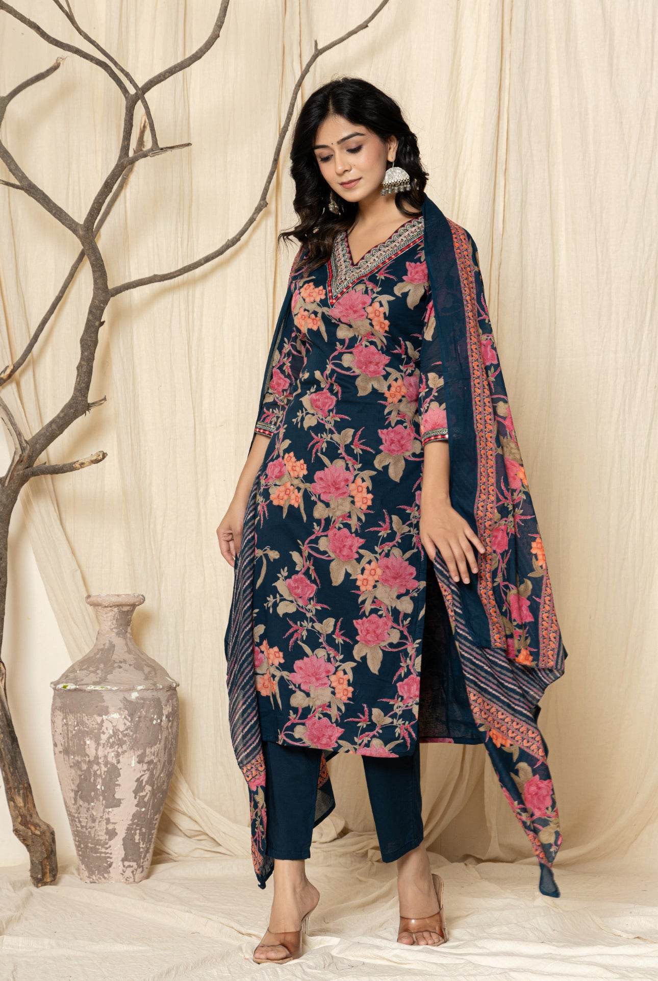 Plus size Cotton suit - Vijay Laxmi