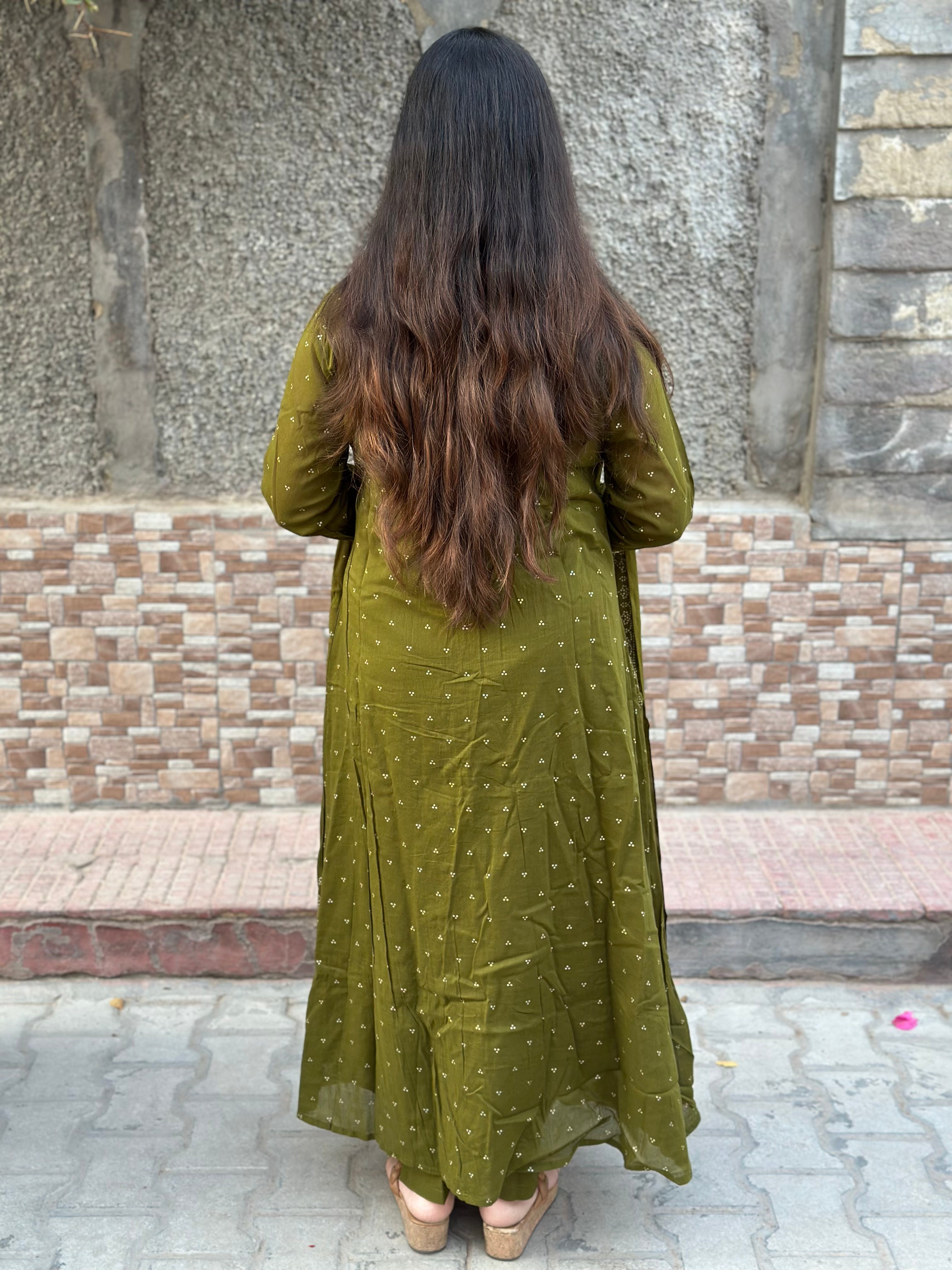 Mul cotton Chanderi kurta set for women with dupatta