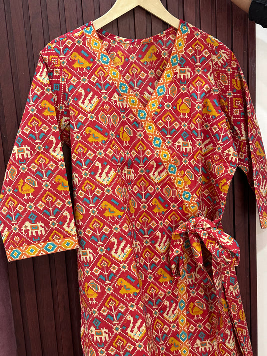 Ada pure cotton patola print kurti for women