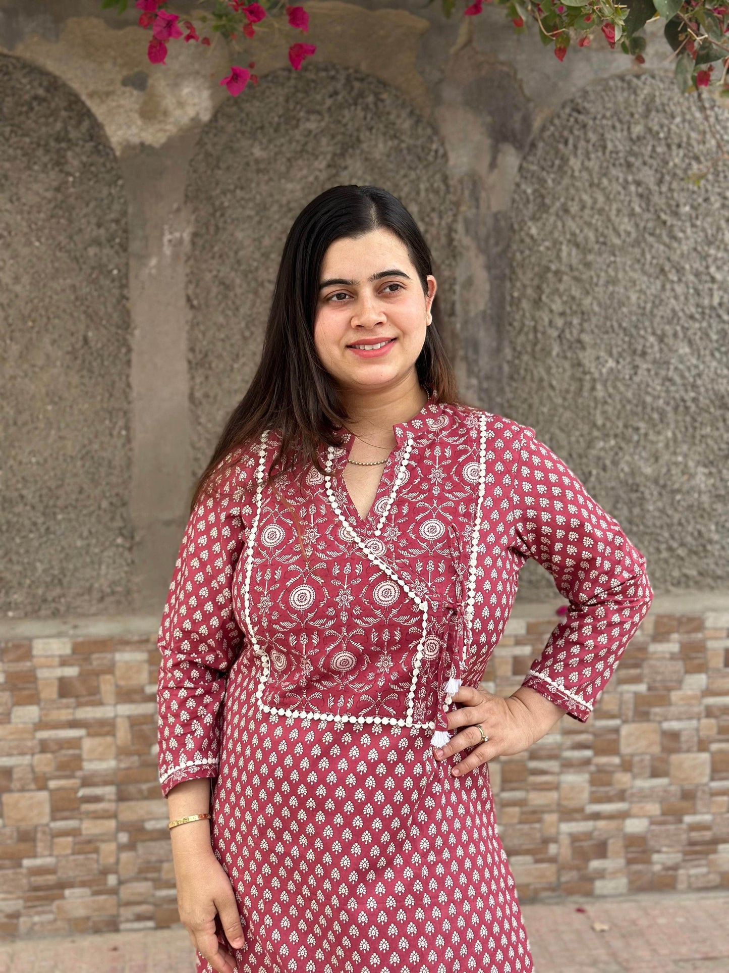 Airy Cotton kalamkari Kurti for women - Vijay Laxmi