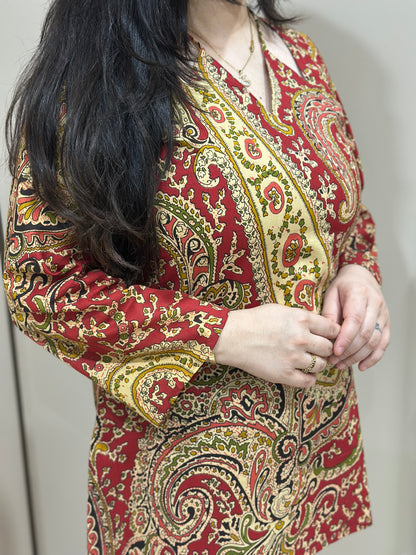 Jasmine short kurti red