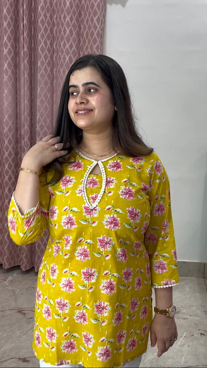 Short Cotton tunics for women
