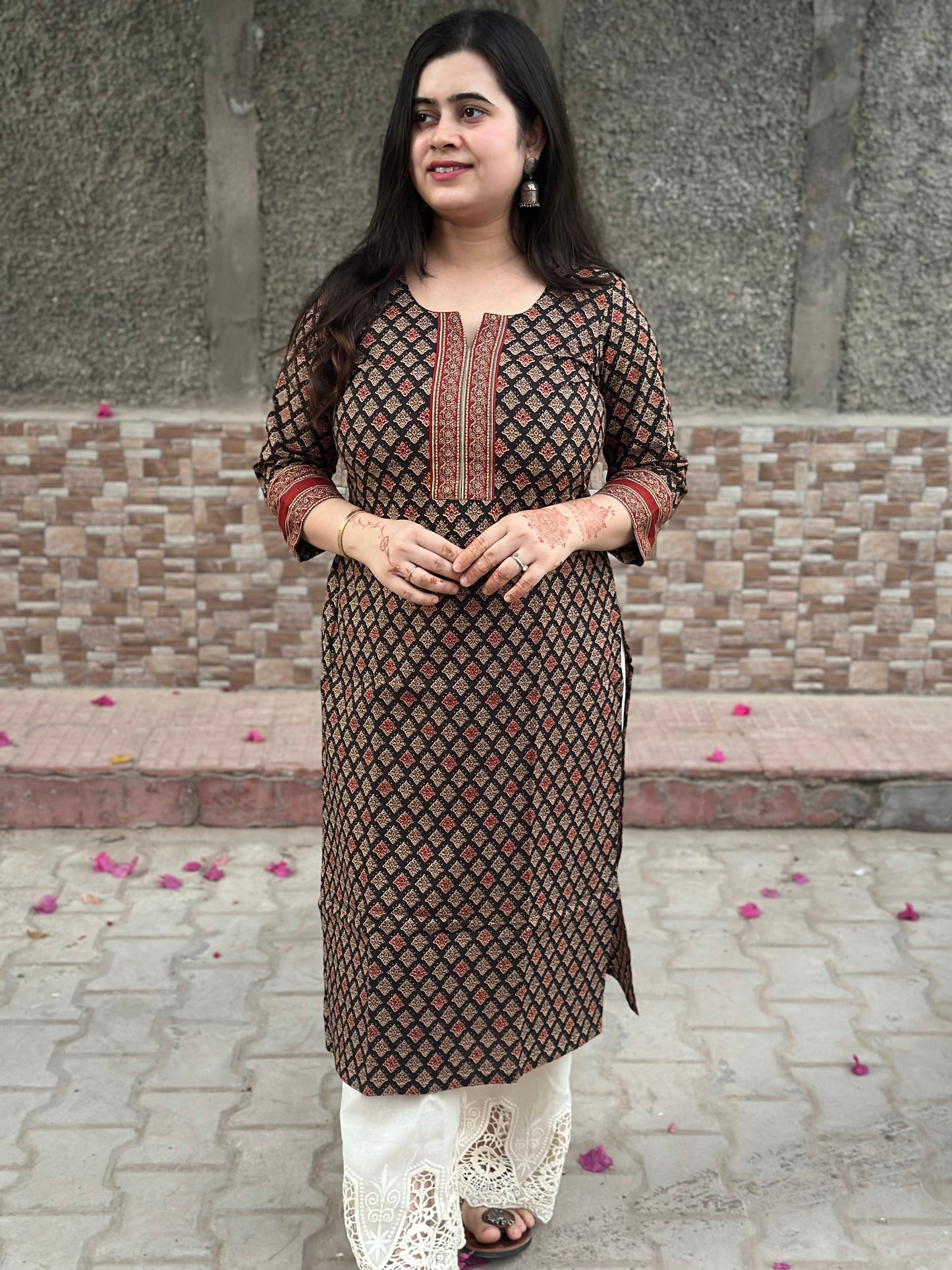 Airy Cotton Kurti for women black