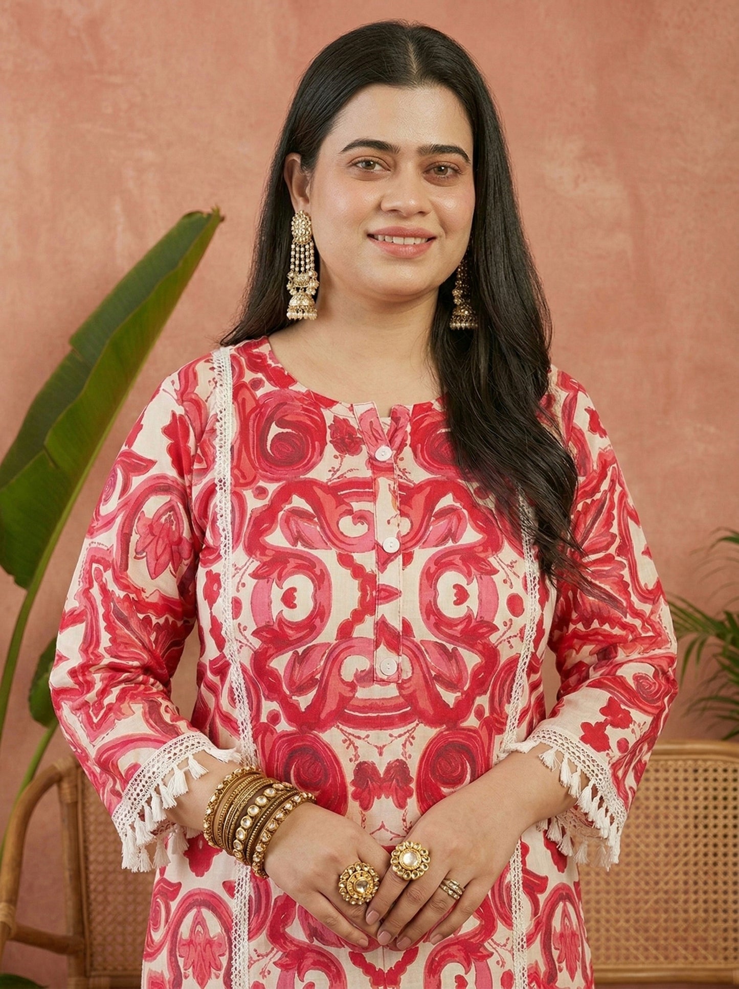 Airy Cotton kurti for women pink