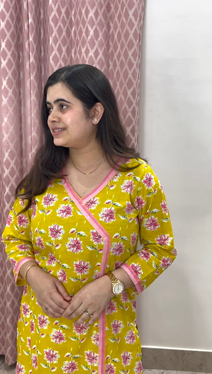 Angrakha Airy Cotton Kurti for women