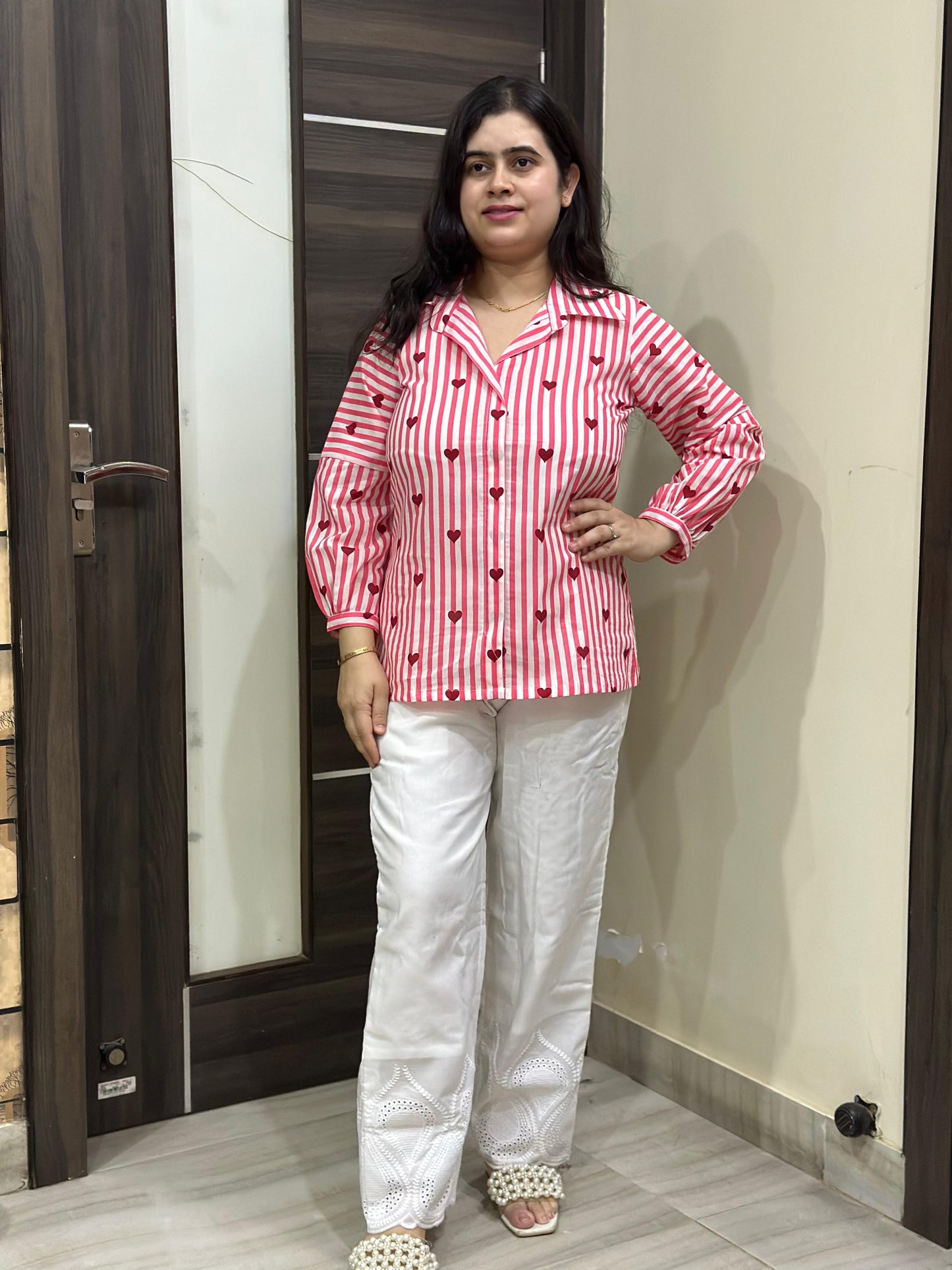 Pure cotton strips shirt