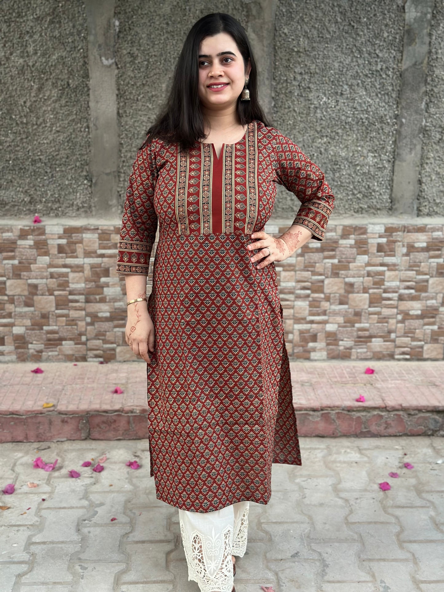 Airy Cotton Kurti for women Ajrakh