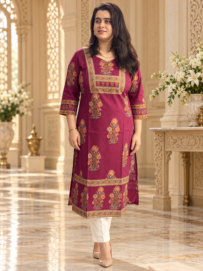 Rangrez pure cotton kurti for women