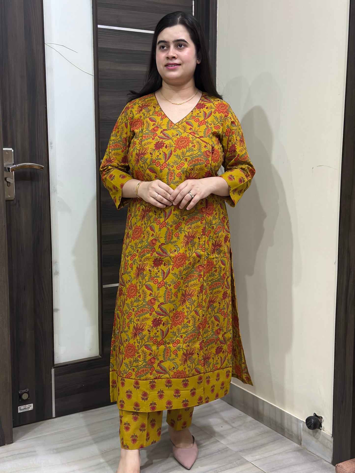 Mehar premium cotton Kurta & Pant mustard