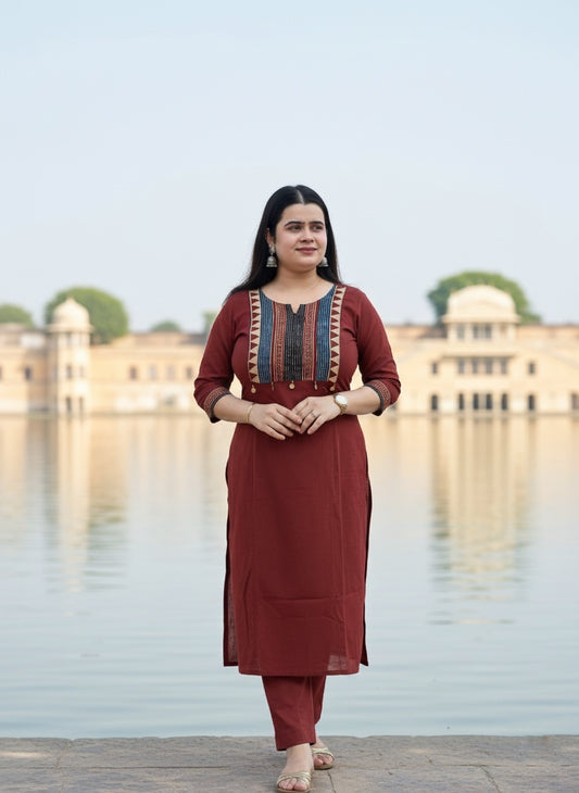Comfortable Airy Cotton Kurti for women A-line - Daily Wear