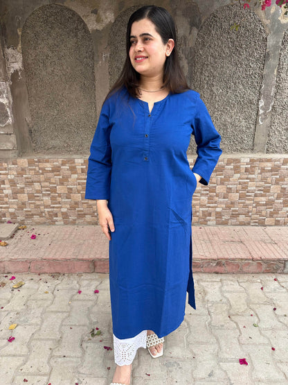 Airy Linen Long Kurta - Vijay Laxmi