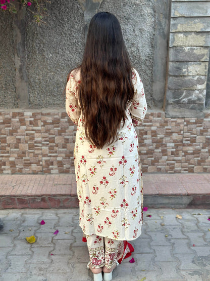 Cotton kurta set for women with dupatta - Vijay Laxmi