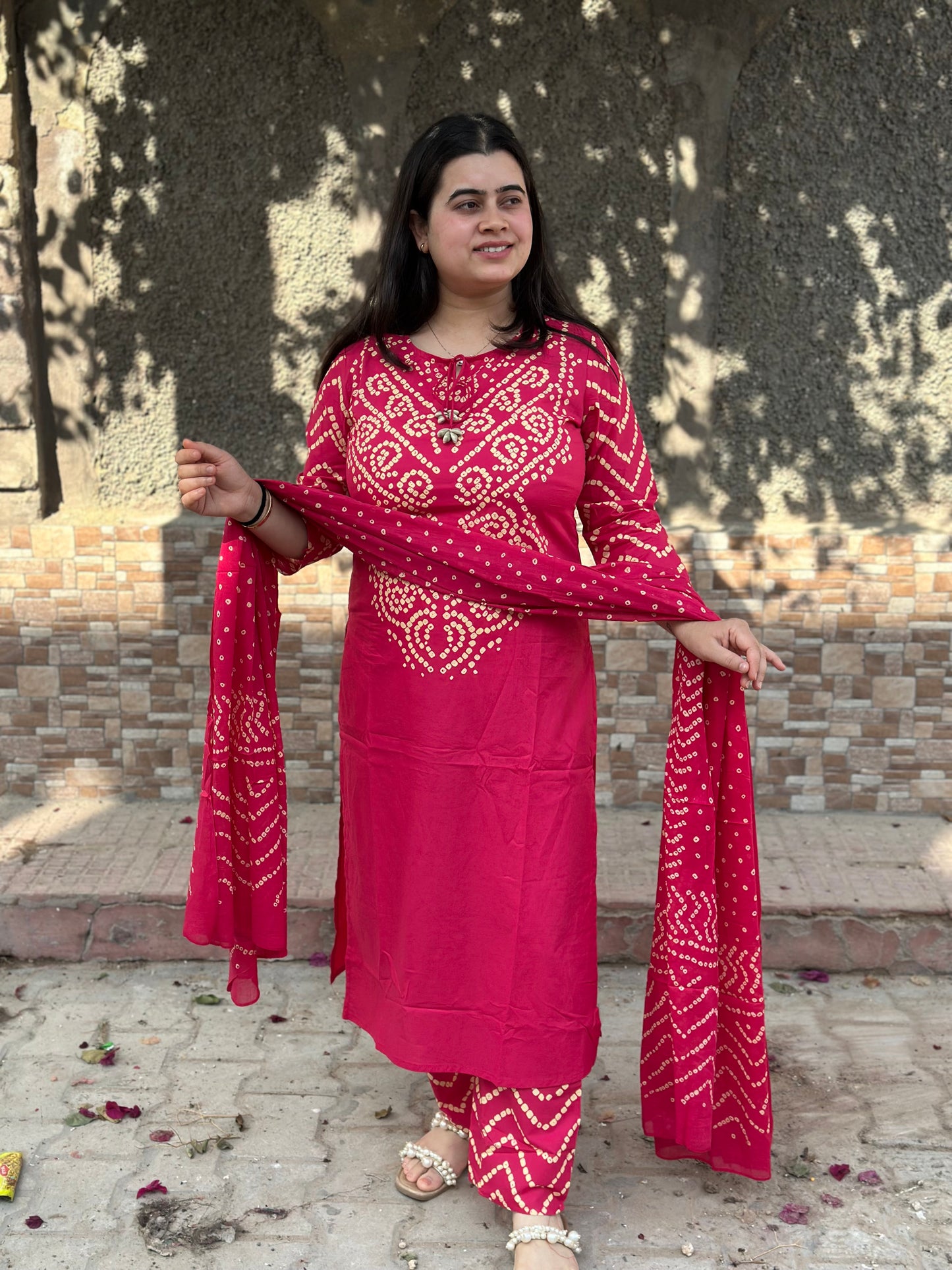 Amayra Cotton Kurta Embroidery Work Kurti Pant And Dupatta