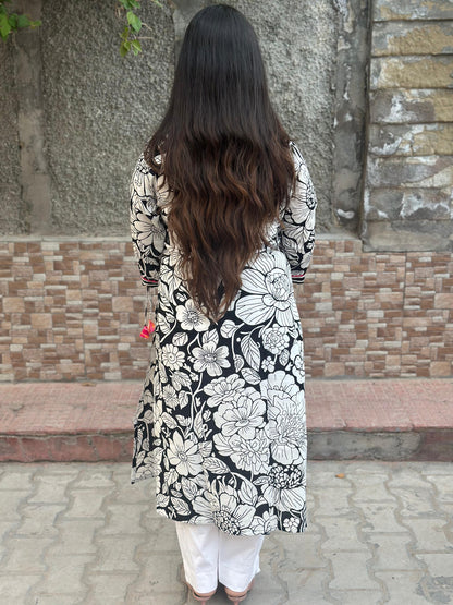 Airy Cotton Kurti for women black