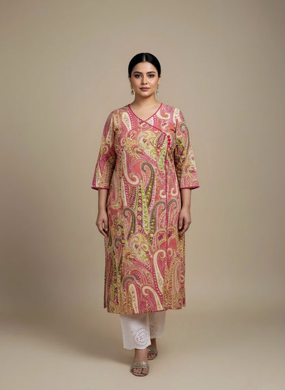Airy Cotton Kurti for women kalamkari