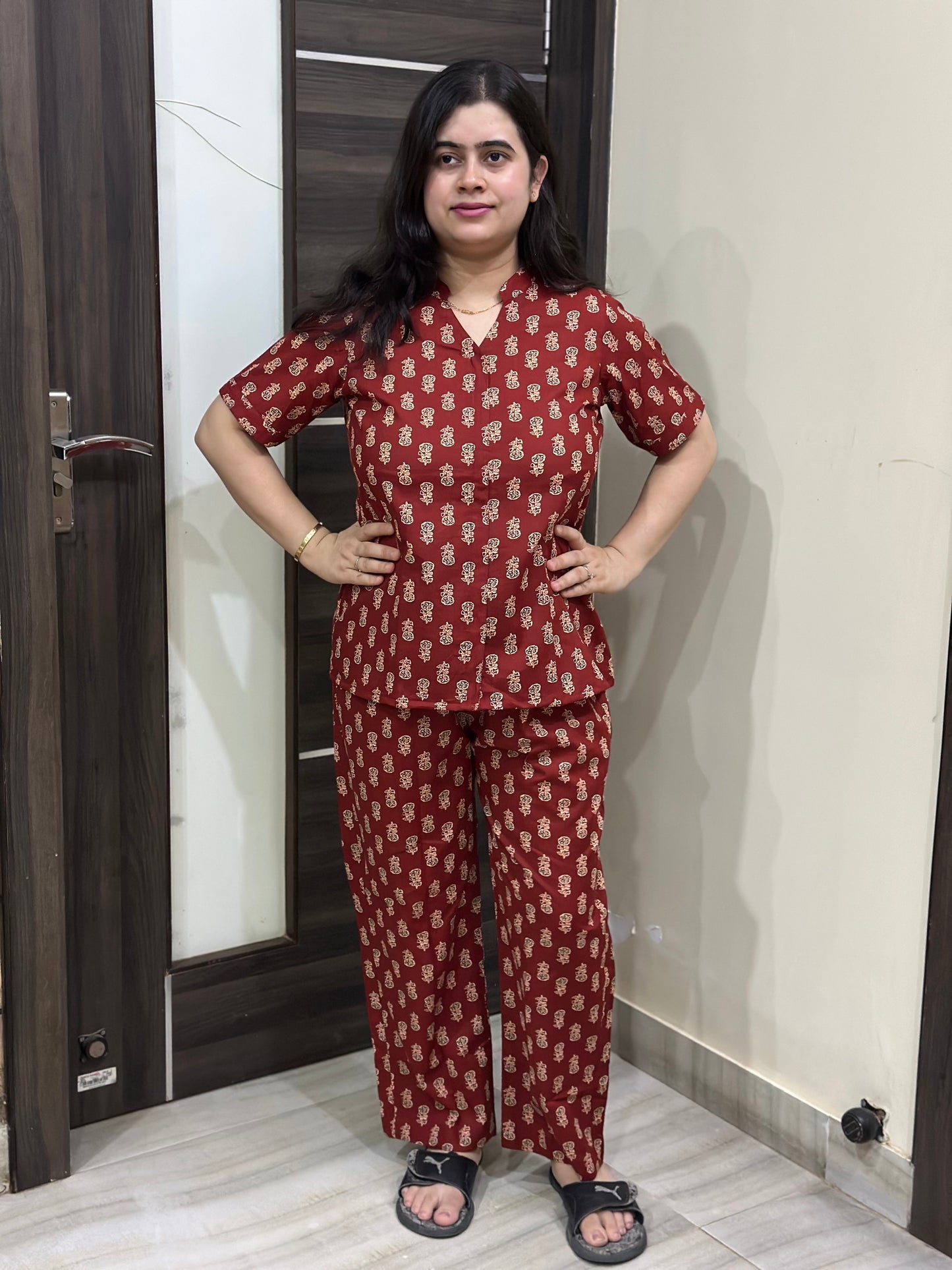 Noor Premium cotton night wear cord set