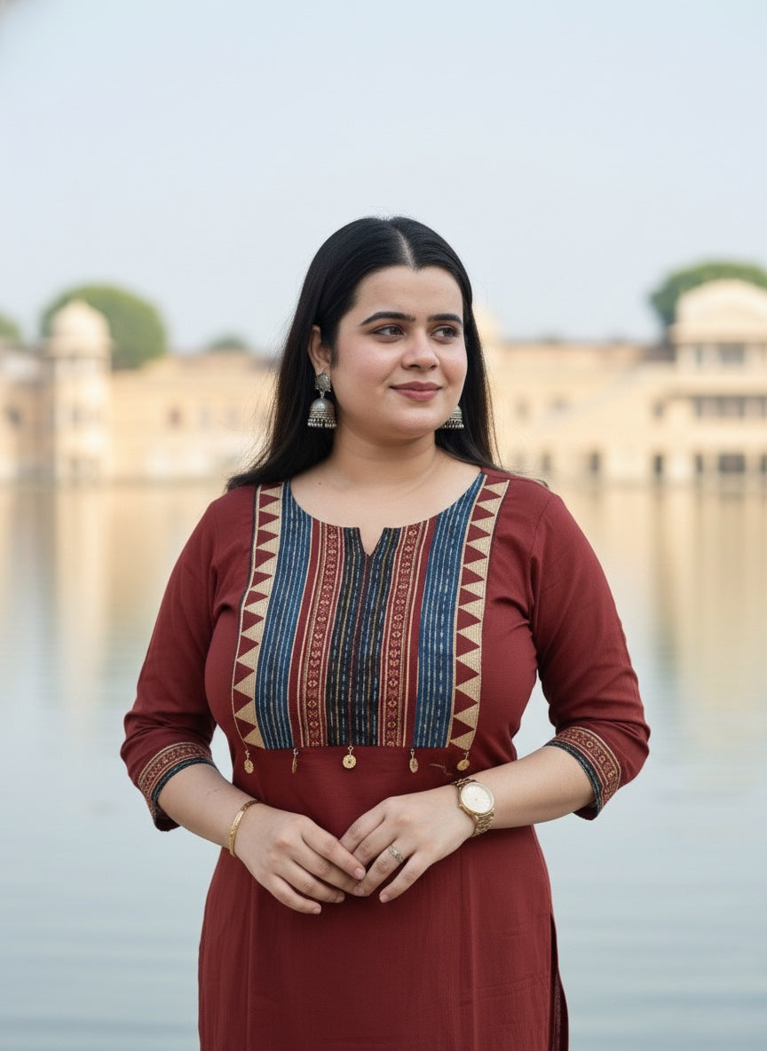 Comfortable Airy Cotton Kurti for women A-line - Daily Wear