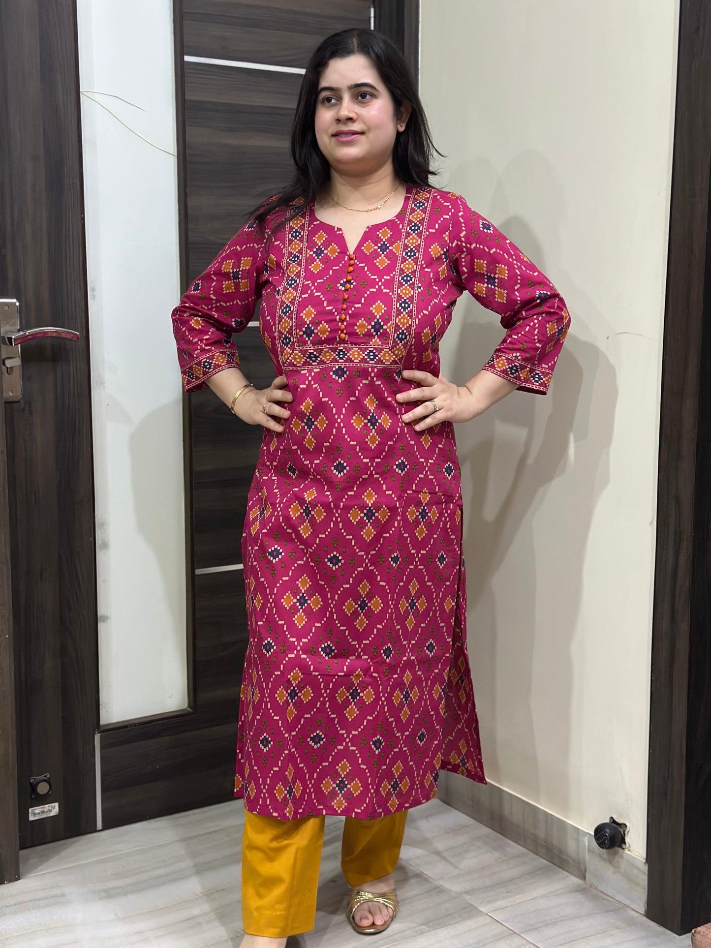 Ruhani Cotton kurta set for women pink