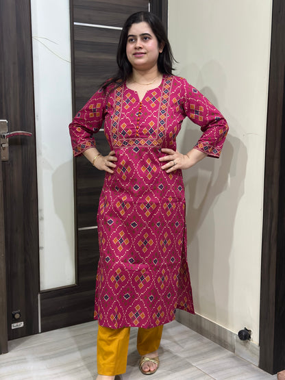 Ruhani Cotton kurta set for women pink