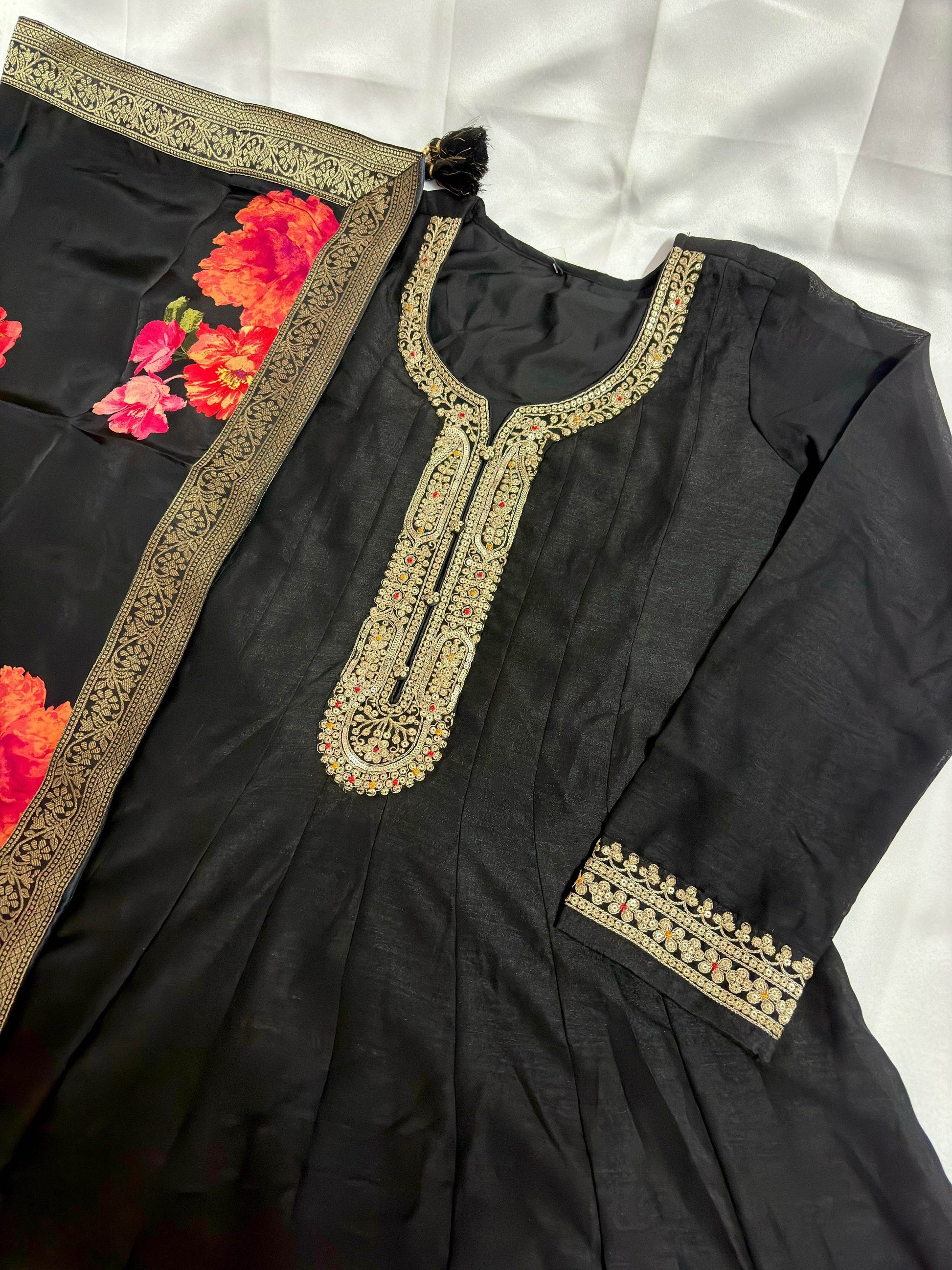 Dola Silk Party wear Frock Suit - Vijay Laxmi