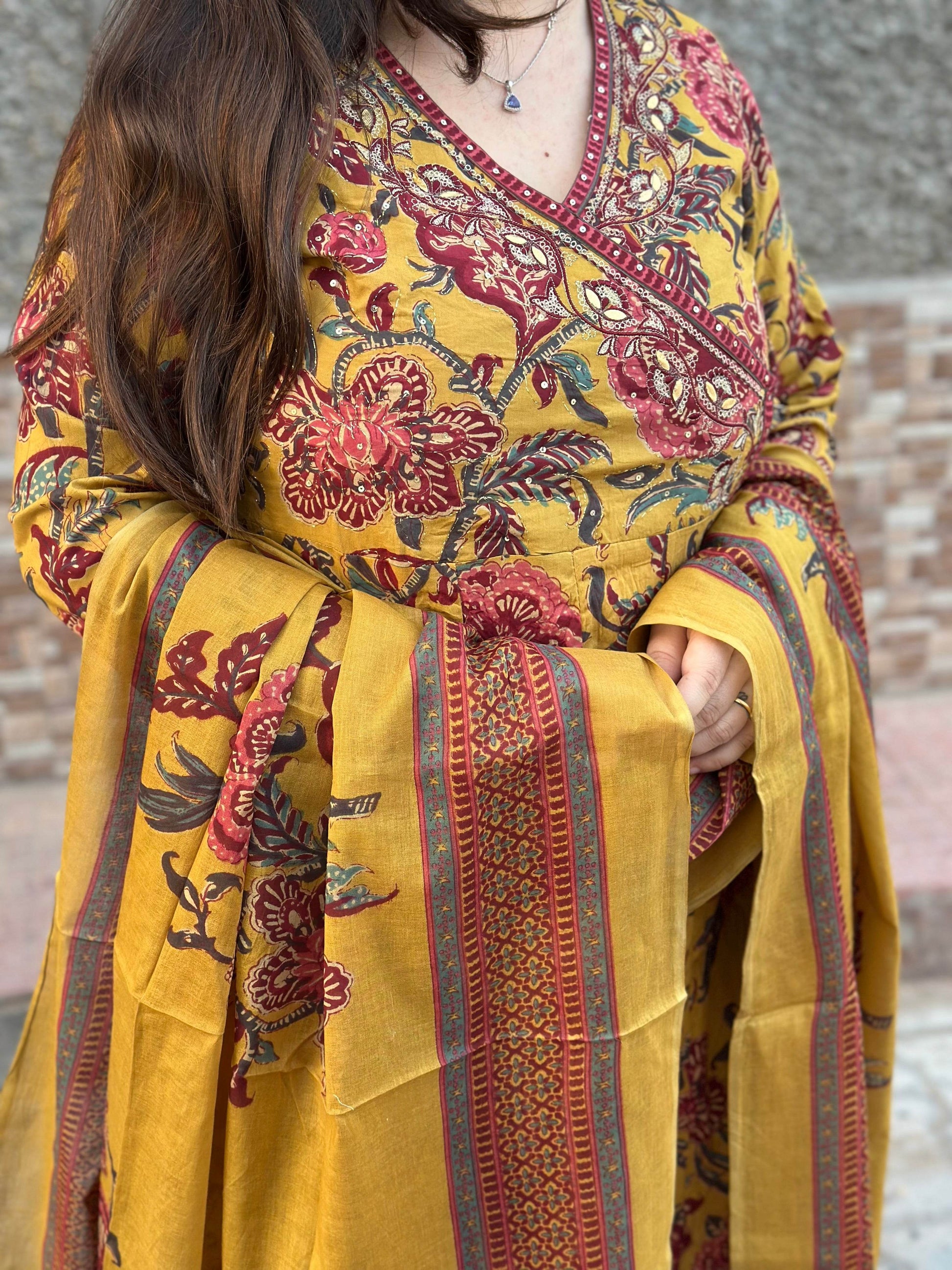 Premium Cotton Anarkali Suit For Women - Vijay Laxmi