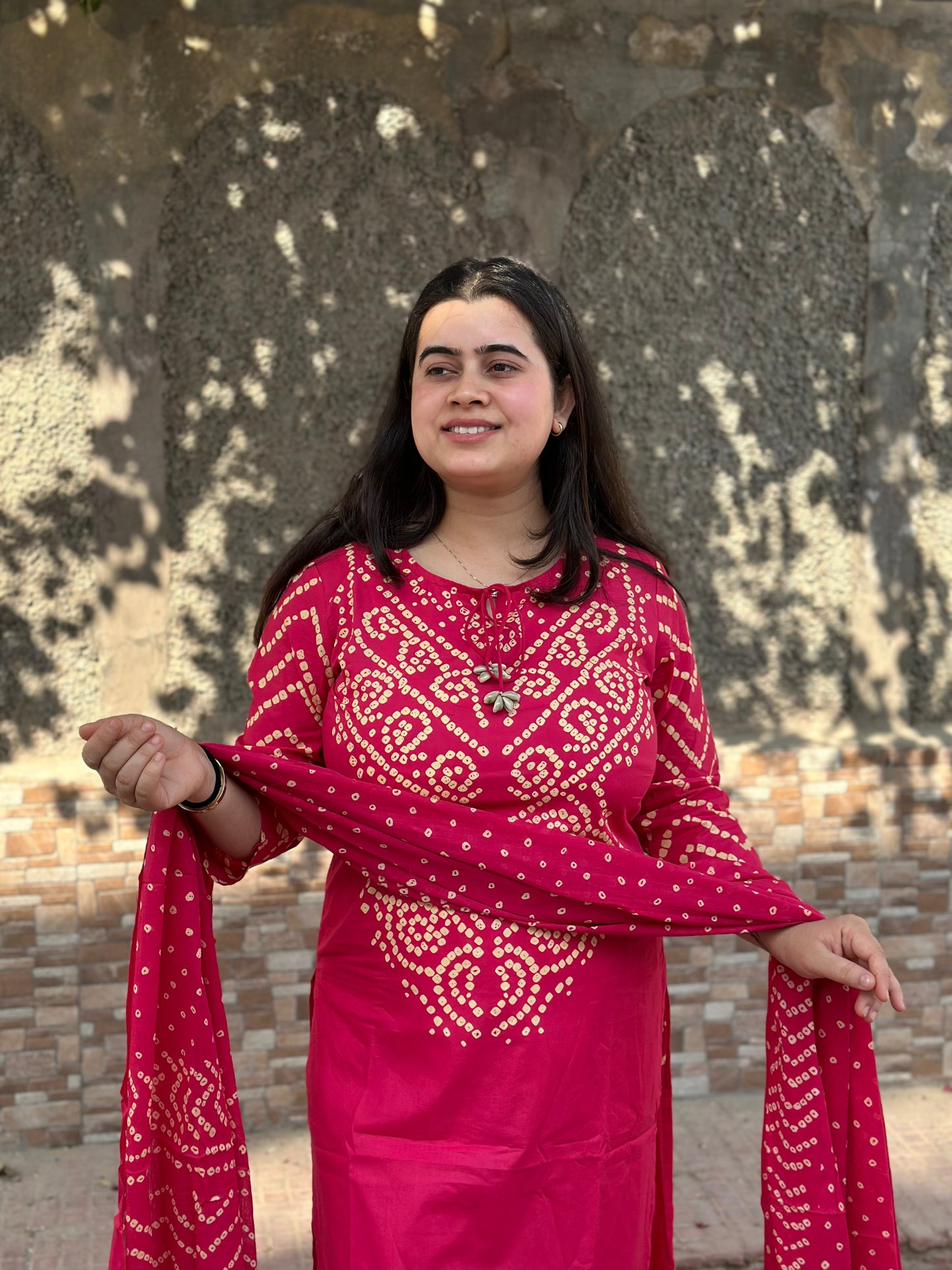 Amayra Cotton Kurta Embroidery Work Kurti Pant And Dupatta