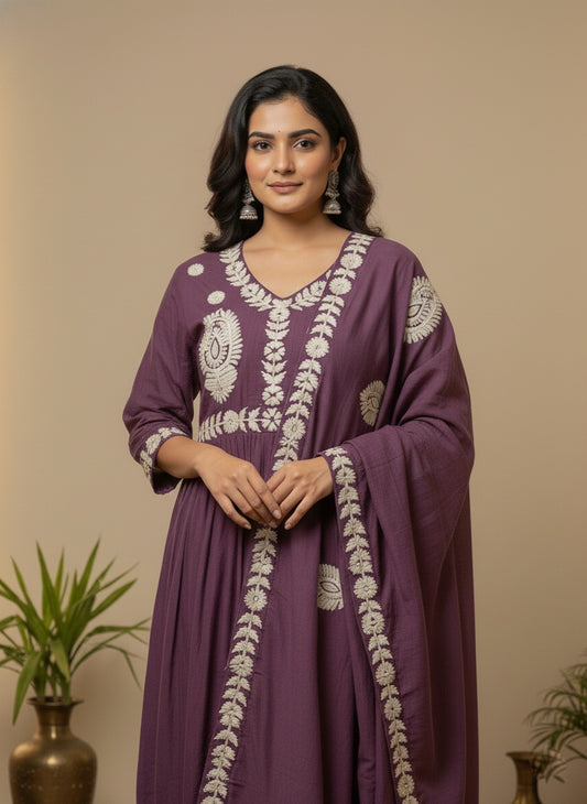 Premium Cotton kurta set for women with dupatta