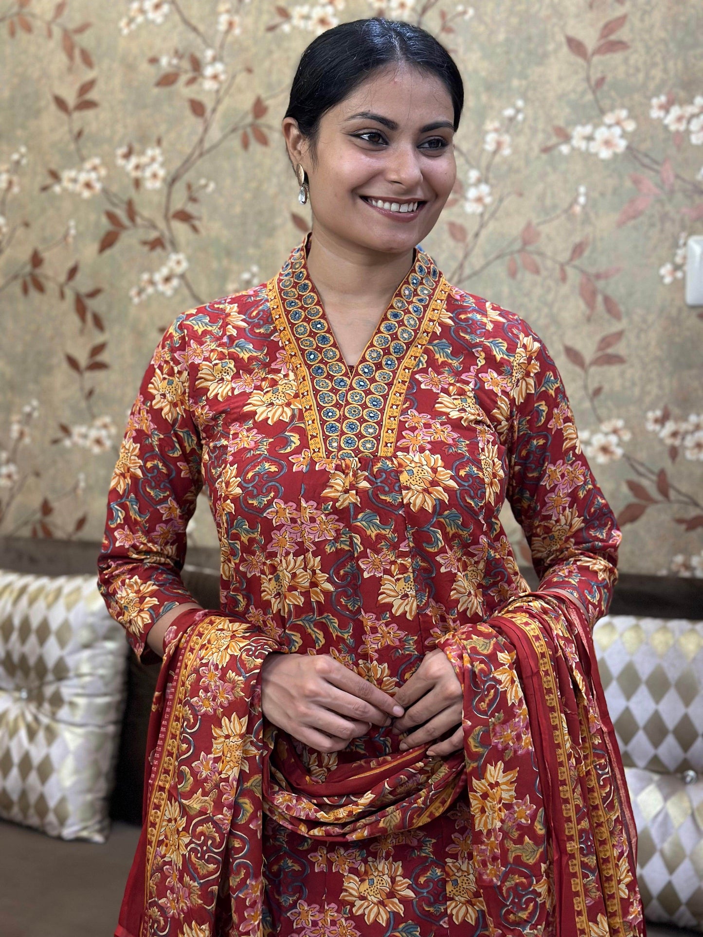 Bagru Print Cotton Suit - Vijay Laxmi