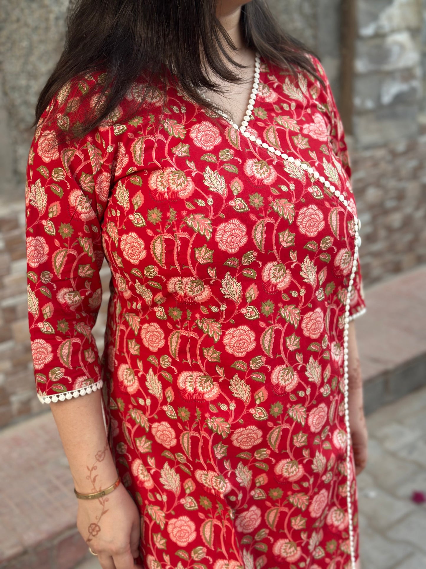 Airy Cotton Long Kurti floral