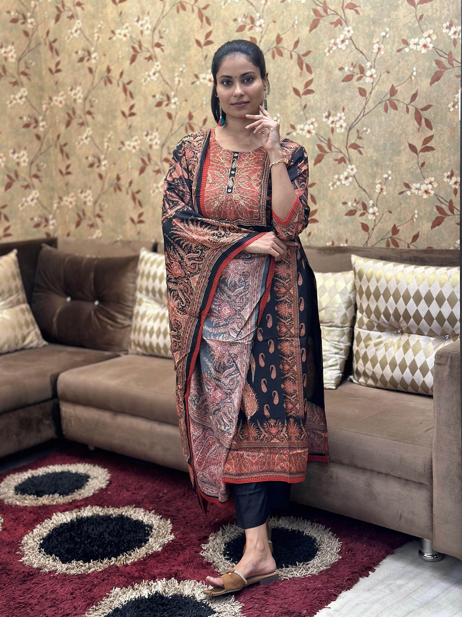 Pure Viscose Soft Silk Suit - Vijay Laxmi