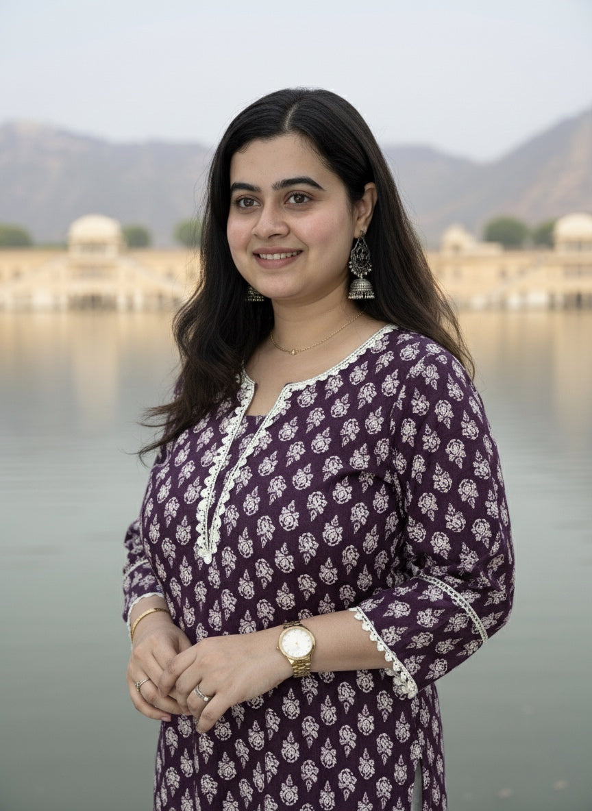 Purple queen Airy Cotton Kurti for women