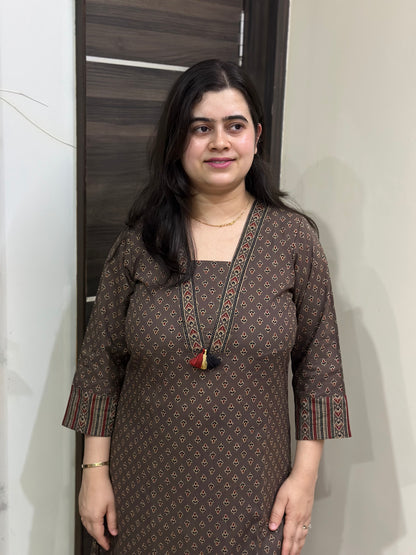 Ruhani Cotton kurta set for women dabu