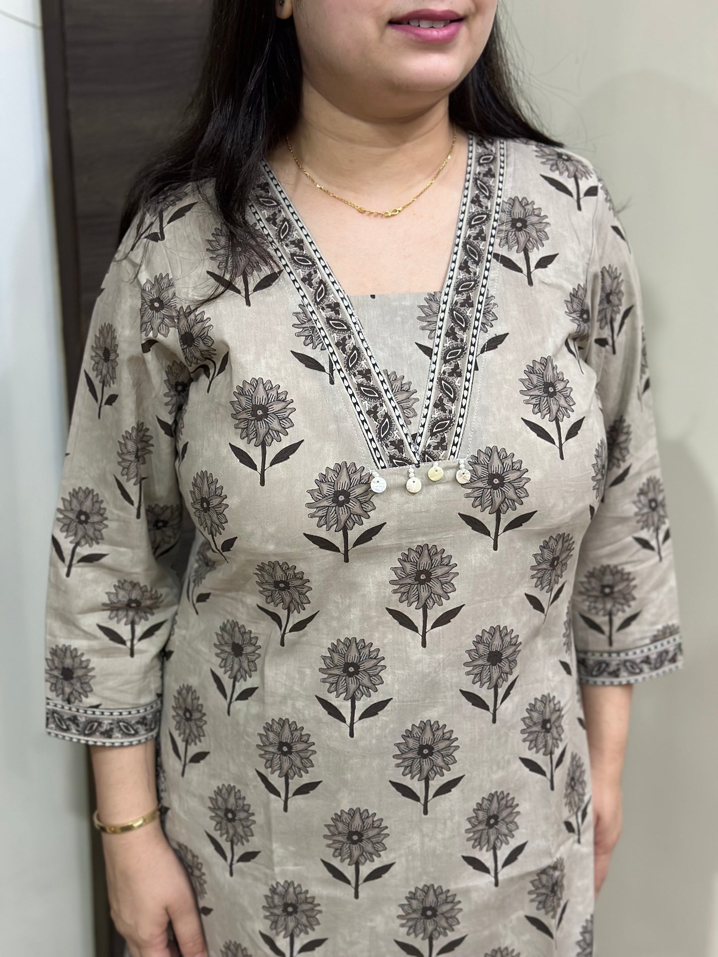 Mehar premium cotton Kurta & Pant Chiku