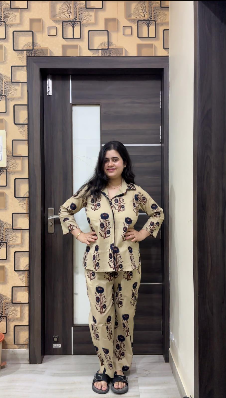 Noor Premium cotton night wear cord set