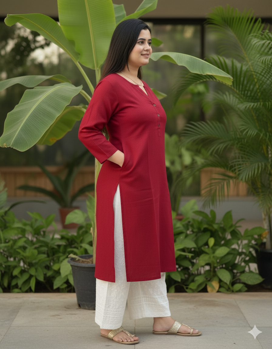 Airy Linen Long Kurta