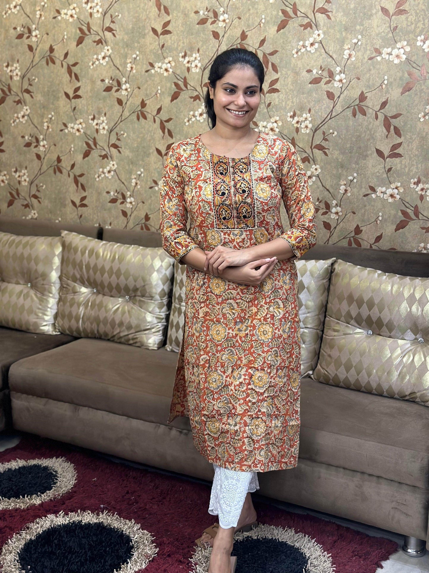 Kalamkari Cotton Kurti - Vijay Laxmi