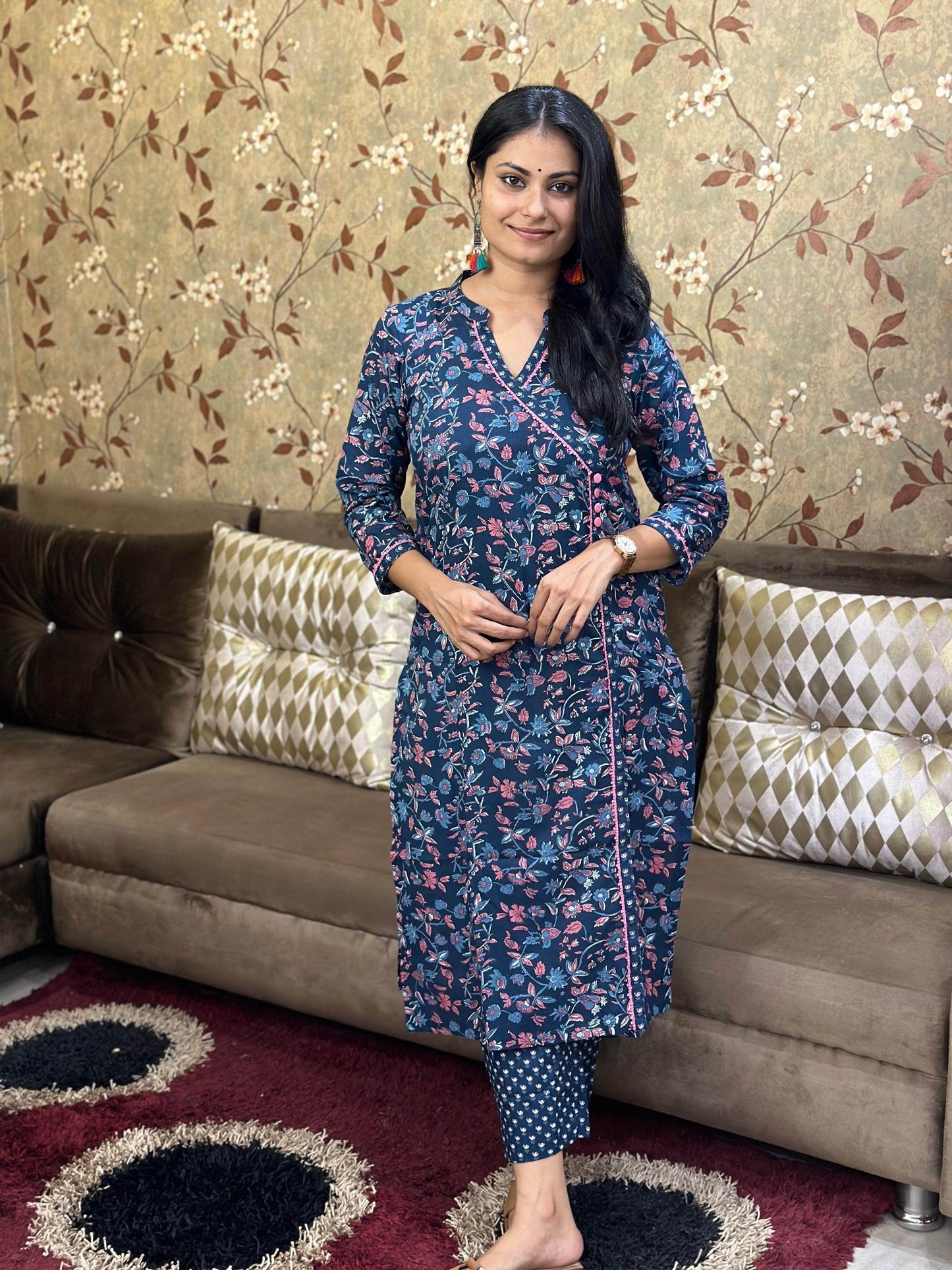 Angrakha Cotton Suit JAL - Vijay Laxmi