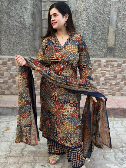 Cotton kurta set for women with dupatta - Vijay Laxmi