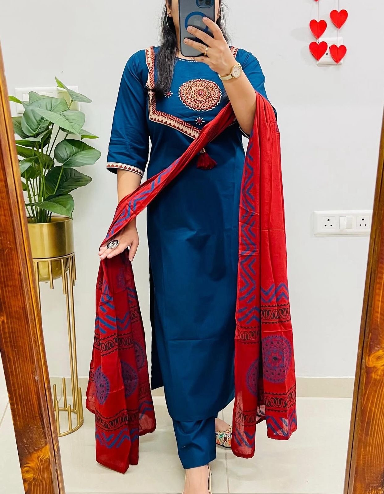 Amayra Arjakh Cotton Kurti Pant Dupatta Set – Thread & Lace