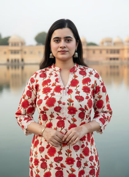Airy Cotton Kurti for women floral
