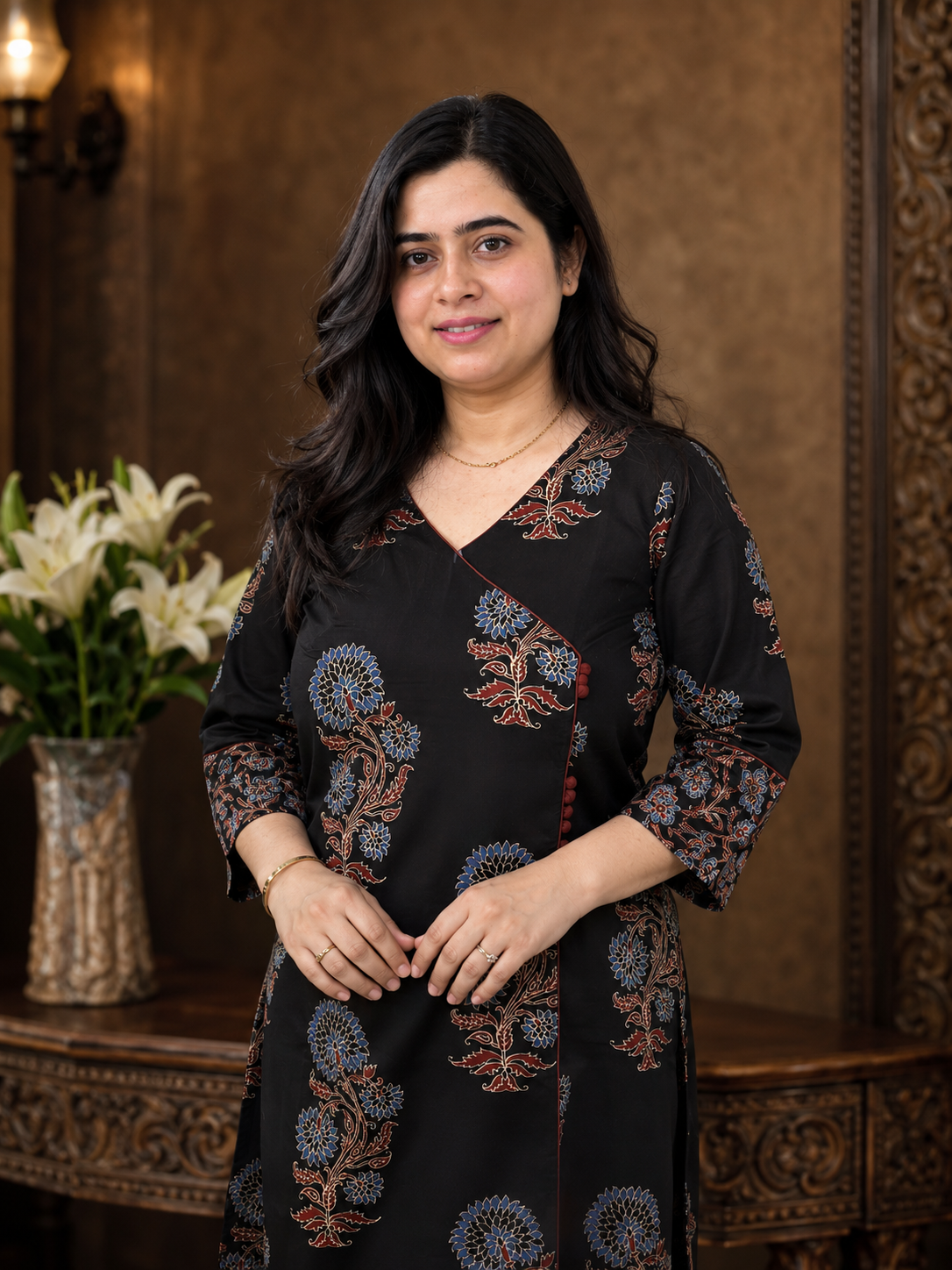 Ruhani Cotton kurta set for women black