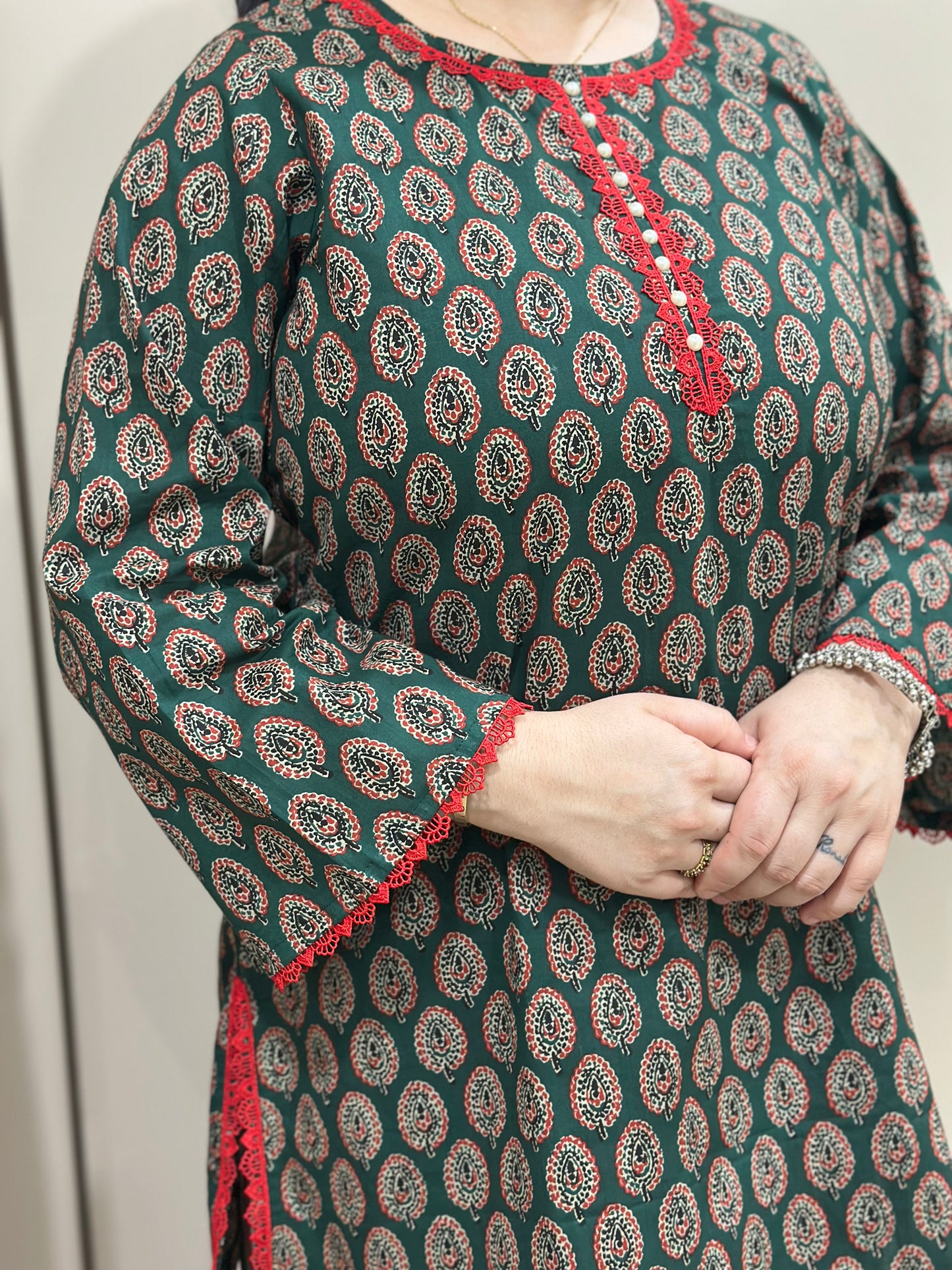 Jasmine Farshi Salwar Suit Green