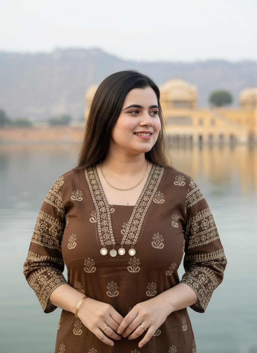 Airy Cotton Kurti for women dabu